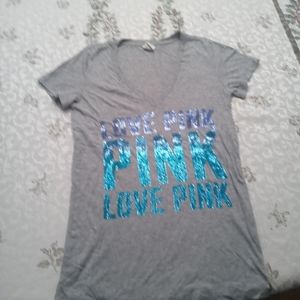 Pink Victoria Secret sequined bling size small